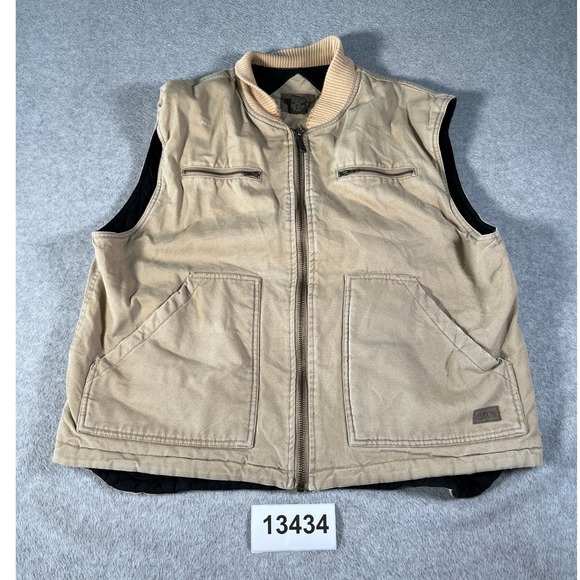 Austin Clothing Co. Other - Austin Clothing Co. Work Vest Men XL Tan Fair Quilted Lining Canvas Utility